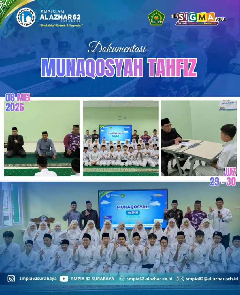 Munaqosyah Tahfiz Juz 29 dan 30 SMP Islam Al Azhar 62 Surabaya